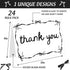 Quera 24 6 4 Inches Pcs Black Bow Thank You Cards Greeting Cards with Envelope for Baby Shower Invitations Bridal
