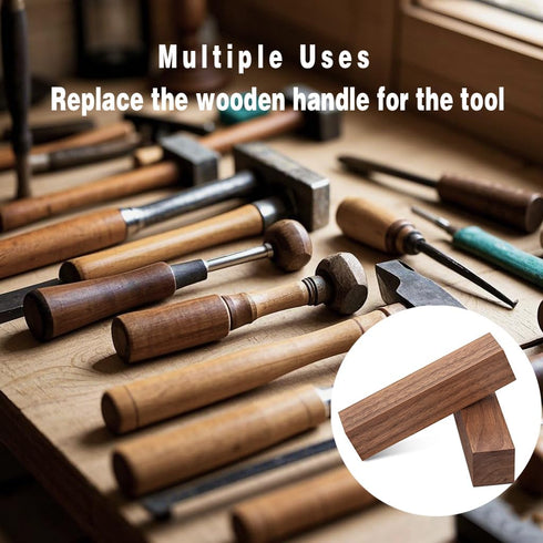 2 Cuboid(5.1" 1.2" 1.2") Pcs Walnut Wood Log Lumber Board Knife Handle Material, Bar Shaped Square Turning BlanksHandle