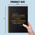 QYUVK A Sign of a Good Leader Black Gold Hardcover 160 Pages Spiral Notebooks, Leader Notebook, Leader Appreciation Gift, Leaving Going Away Gifts for Best Boss Leader Mentor, Boss Gifts for Men Women