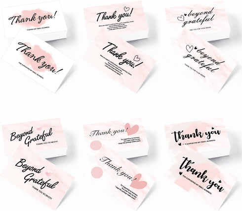 WEIZHEN 240-Count 6 2" 3.5" Thank You for Your Order Cards - Thank You For Supporting My Business Cards, Styles - x