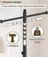 Ansionsol 42-48 Inch 2 Adjustable Height Shopping Bag Rack, Heavy Duty Metal T-shaped Grocery Bag Holder for Retail