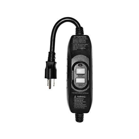 Kaper GFCI Inline Plug Replacement Assembly, 3 Wires, Waterproof Ground Fault Circuit Interrupter for Power Tools,