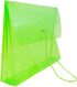 JAM PAPER Plastic Expansion Envelopes with Elastic Band Closure, Letter Booklet, 9 3/4 x 13, Lime Green