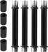 BokWin 4 Pcs M10 Lamp Extension Rod with Connector Black Pendant Extension Rods