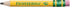 Ticonderoga My First Short Triangular Wood-Cased Pencils, 2 HB Soft with Erasers, Yellow, 12 Count