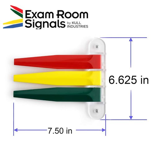 3 7-Inch Exam Room Flags, Medical Door Flags for Doctor Offices, Hospitals, Clinics, Easy Identification, Durable