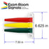 3 7-Inch Exam Room Flags, Medical Door Flags for Doctor Offices, Hospitals, Clinics, Easy Identification, Durable