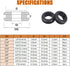 ISPINNER 190pcs Rubber Grommet Assortment Kit, 9 Sizes Eyelet Ring Gasket (Black, 1/4" to 1")
