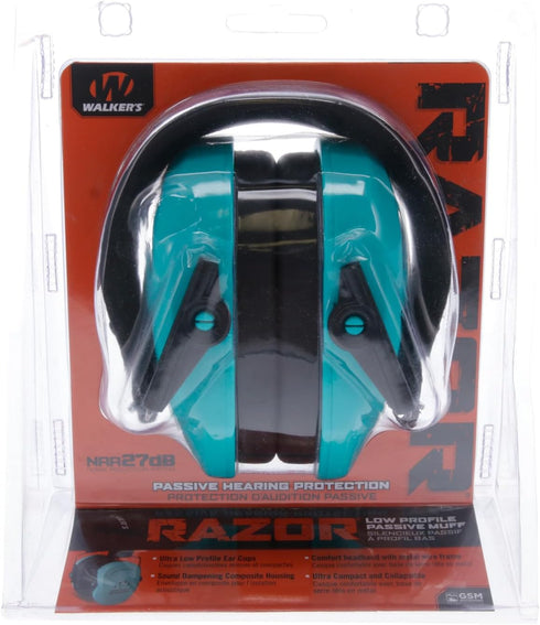 Walker's Compact Earmuffs for Youth & Women - Slim Profile Noise Protection