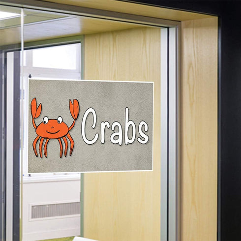 Fastasticdeals 36x24Inches Decal Stickers Multiple Sizes Crabs Restaurant Cafe Bar Industrial Vinyl Safety Sign Label