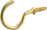Hardware Essentials 320397 Brass Cup Hook, 1/2 Inch, 100 Pack, 100 Pieces