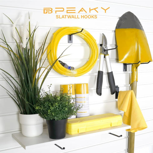 Black Slatwall Hooks, 12 Inch, 25PC Heavy Duty Display Hooks for Retail