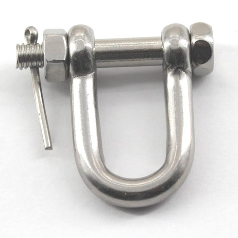 M6 D Shackle Anchor Shackle, Stainless Steel 304 D Ring Shackle with Cotter Pin for Cars, Trucks, Material Handling