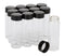12 Pack of 3 inches, 30 ML Clear Glass Bottles, Storage Container Sample Cosmetic Vials with Black Caps
