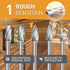 Carbide Burr Set Compatible with Dremel Rotary Tool, 10Pcs Die Grinder Bits with 1/8” Shank for Woodworking and Metal