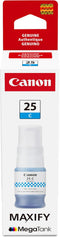 Canon GI-25 Genuine Cyan Ink Bottle, Compatible with Megatank GX2020, and GX1020 Printers