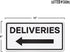 Deliveries with Left Arrow Sign, 12" x 6" Aluminum Delivery Sign for Home, Office, Commercial Buildings