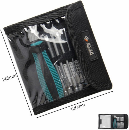 9pcs/set Precision Multi-Bit Screwdriver Set - Strong Magnetic 1/4" Hex Shank Slotted Phillips Head Kit with Rubber