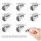 8Pcs Small Caster Wheels, 1/2inch Mini Swivel Self Adhesive Wheels for Furniture, Kitchen Appliances, Projects