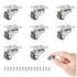 8Pcs Small Caster Wheels, 1/2inch Mini Swivel Self Adhesive Wheels for Furniture, Kitchen Appliances, Projects