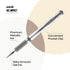 uniball Impact Gel Pen, Medium 1 Mm, Silver Metallic Ink, Silver Barrel