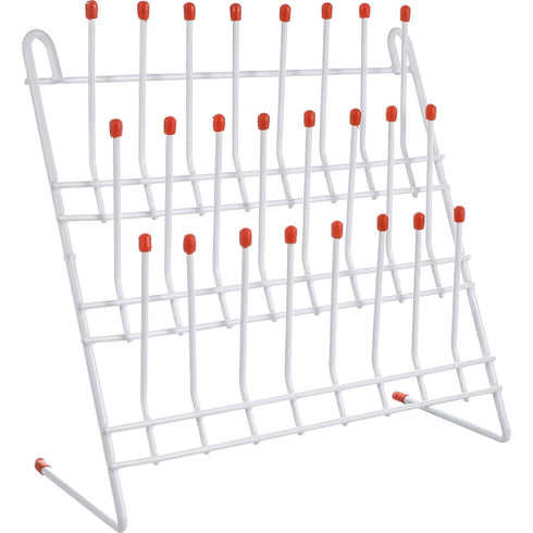 TEHAUX Lab Drying Rack, Laboratory Beaker Drying Holder with 24 Pegs, Vertical Bottle Drying Rack for Lab