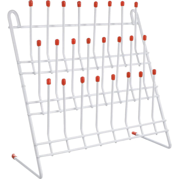 TEHAUX Lab Drying Rack, Laboratory Beaker Drying Holder with 24 Pegs, Vertical Bottle Drying Rack for Lab