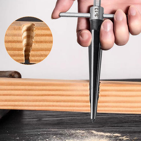 2Pcs Bridge Pin Hole Reamer Set, 3-13mm(1/8''-1/2'') & 5-16mm( -5/8") T Handle Taper Reamer, Chamfer Reaming Tool