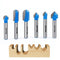 Newdeli 90 Degree V Groove and Round Nose Bit, 1/4" Carbide Router Bit for Woodworking Carving and Cutting