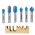 Newdeli 90 Degree V Groove and Round Nose Bit, 1/4" Carbide Router Bit for Woodworking Carving and Cutting
