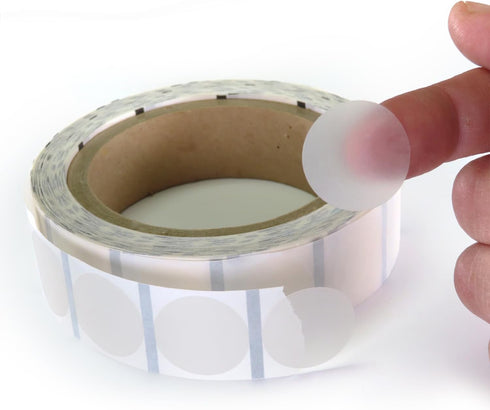 Wafer Tab Seals, 1 inch Diameter, Translucent, 1000 Labels per Roll, Great for Sealing Self-Mailers