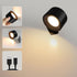 BHBP 360 (black-2pcs) LED Magnetic Wall Light with Rotation Touch Remote Control Rechargeable Reading Mural Lights