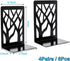 Black(4 MSDADA Bookends, Book Ends for Shelves, Bookends for Office, Book Ends for Heavy Books, Book Shelf Holder Stand