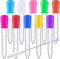 HiMo 10 Pack Liquid Pipettes Droppers, 5ml Clear Medicine Eye Dropper for Kids with Bulb Tip & Clean Brush