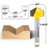 3 Set 1/4-Inch 14391q YONICO V Groove Router Bit Large Bit Shank