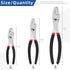 Glarks 6 Inch 8 Inch 10 Inch Slip Joint Pliers, Chrome Vanadium Steel Body with Non-Slip Handle and Rivet Joint Assembly