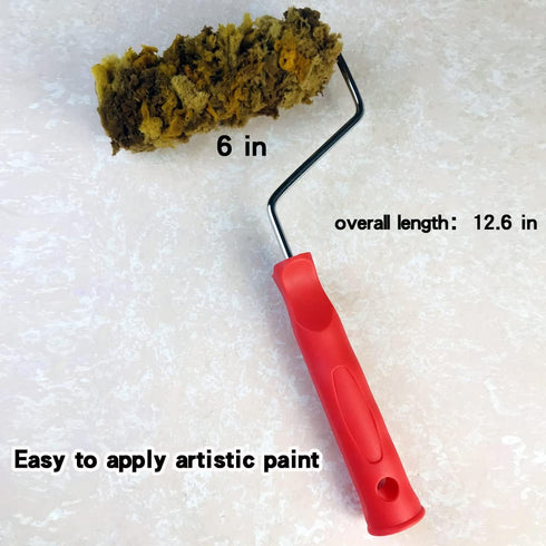Roller,6inch- ShimmerStone Natural Sea Sponge Art Sponge Paint Roller for Texture Painting- Premium Thickening