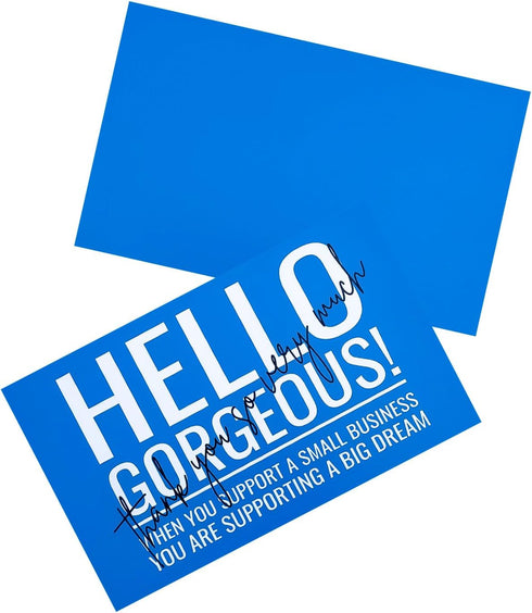 RXBC2011Sky 2x3.5"" 100 Count, Blue Elegance Thank You Cards - - SKYBLUE