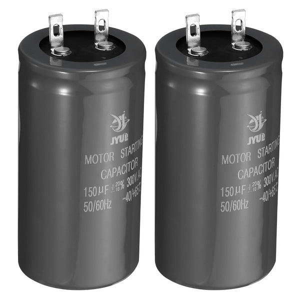 PATIKIL Motor Start Capacitor, 2 Pcs 150uf 300V 50/60Hz CD60 Running Capacitor for Air Conditioners