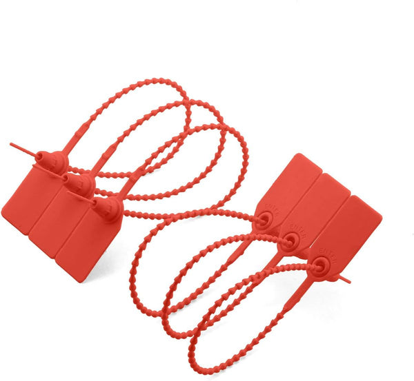 20pcs Plastic High Security Seal - Adjustable Self-Locking Pull Tight Cable Ties, Disposable Wire Padlock for Cargo