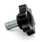 Aiwaiufu 1/4"-20 Threaded Knurled Thumb Nuts, Black Knobs Clamping Screws, Grip Knob Screw, 10 Pieces