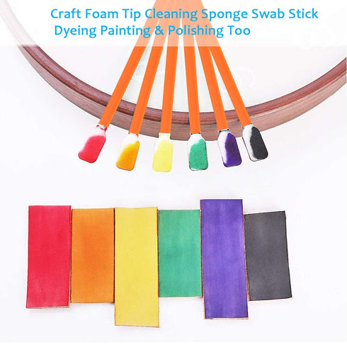 Wellgler's 100pcs 5.11" Foam Swabs, Square Rectangle Cleaning Swab for Solvent Format Inkjet Printer, Optical Equipment