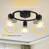 3-Light KEESFU Kitchen Flush Mount Ceiling LightModern Round Track Lighting FixturesDirectional Ceiling Spot Light