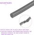 DMiotech 3/8"(10mm) ID 1/2"(13mm) OD Grey Silicone Tube, 3.3 Feet Industrial Tubing for Water Air Pump