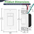 Dimmer Switch,1PK Wire,2.4GHz Dimmable 150W CFL,600W Greencycle Smart Single Pole, Needs Neutral WiFi Light Switch,Work