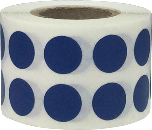 Navy 1/2" Round Adhesive Labels - 1,000 Color Coding Dot Stickers for Inventory Management and Crafting