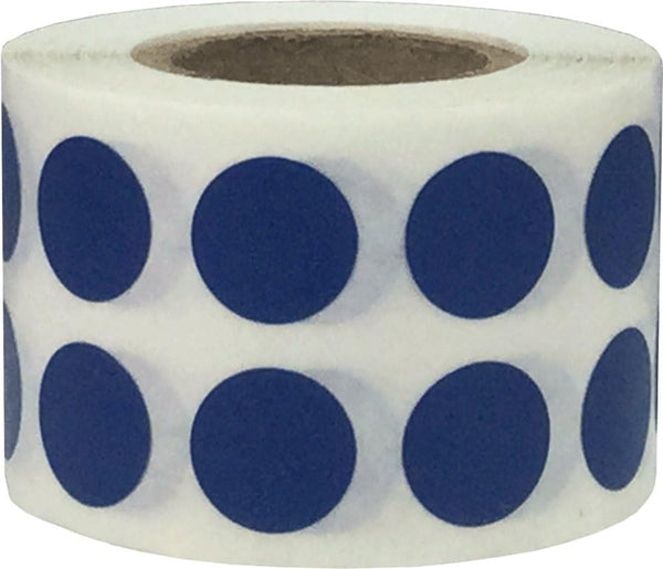 Navy 1/2" Round Adhesive Labels - 1,000 Color Coding Dot Stickers for Inventory Management and Crafting