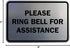 Signs ByLITA Classic Framed Please Ring Bell For Assistance Wall or Door Sign - Durable Material (Brushed Silver) -