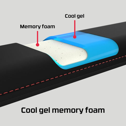 HyperX Anti-Slip Cooling Gel Memory Foam Wrist Rest in Classic Black