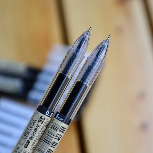sencoo 12 Pack Black Gel Ink Pens - Extra Fine Point 0.5mm Ballpoint Pens for Office School Stationery